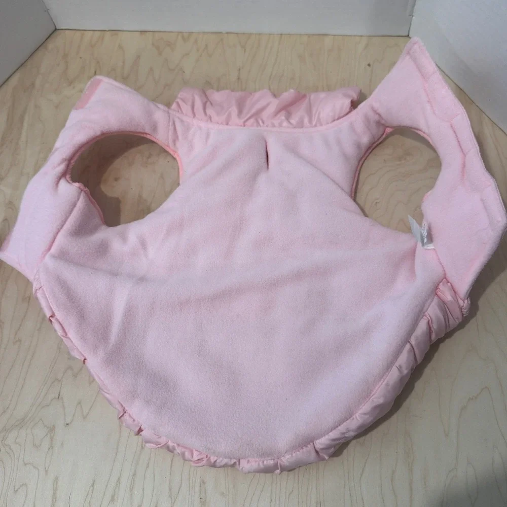 Bond & Co Puppy Dog Pink Puffer Vest with Bow Detail Size Medium